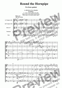page one of Round the Hornpipe for Brass quintet
