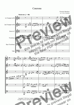 page one of Canzona (brass ensemble)