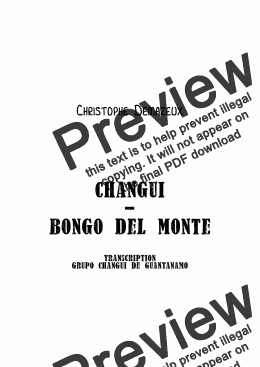 page one of Changui - Bongo Del Monte