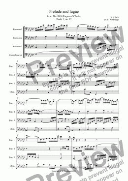 page one of Prelude and fugue