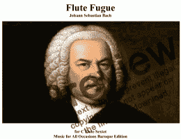 page one of Fugue for 6 Flutes 