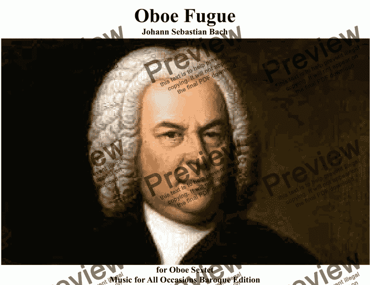 page one of Fugue for 6 Oboes