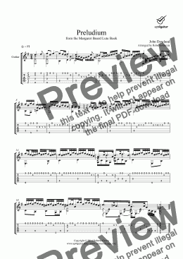 page one of Preludium for solo guitar