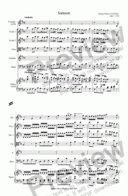 page one of Handel Samson Aria