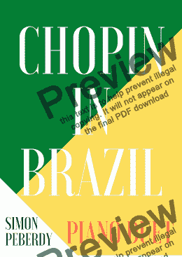 page one of Chopin in Brazil, a piano duet samba based on Chopin’s prelude in E minor