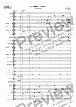 page one of Amazing Grace - Full Orchestra