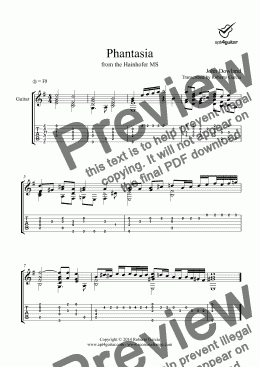page one of Phantasia for solo guitar