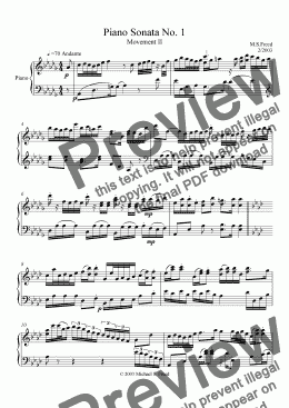 page one of Piano Sonata No. 1 Mov II