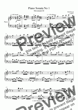 page one of Piano Sonata No. 1 Mov III