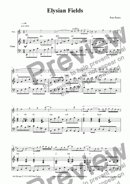 page one of Elysian Fields (Flute+Piano)
