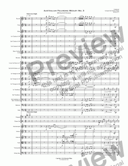 page one of Australian Folksong Medley No. 3 (Orchestral Version)