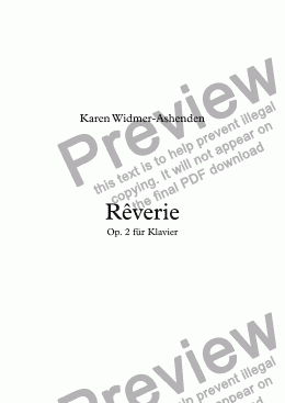 page one of Reverie