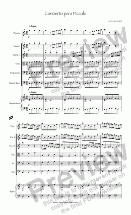 page one of Vivaldi Piccolo Concerto