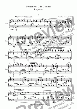 page one of Sonata No. 2 in G minor for piano, Op. 65 - I. Allegro appassionata