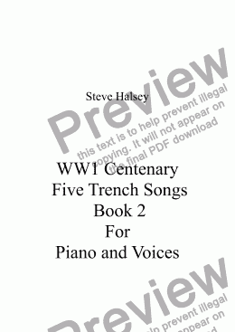 page one of WW1 Centenary   Five  Trench Songs Book 2  No. 1  Friend or Foe?