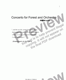 page one of 07.CONCERTO FOR FOREST AND ORCHESTRA 2007