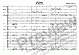 page one of Fons (march for brass band)