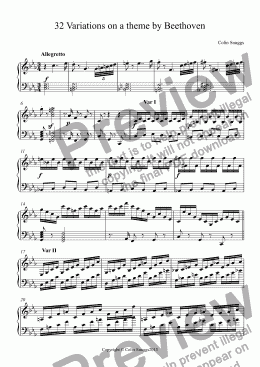page one of 32 Variations on a theme by Beethoven