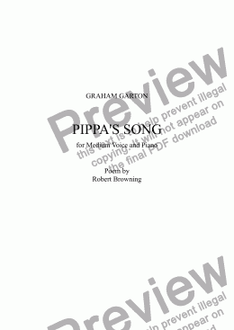 page one of SONG - PIPPA’S SONG Song for Medium Voice and Piano (Browning) See also ’A man’s Reach)