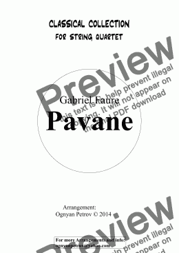 page one of PAVANE op.50 (short variant)