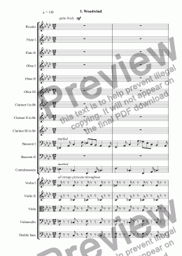 page one of Themes with Variations for Orchestra: 3. Woodwind