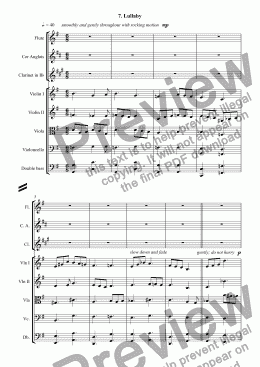 page one of Themes with Variations for Orchestra: 7. Lullaby
