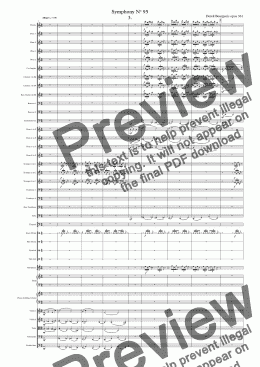 page one of Symphony No 95 3rd movt