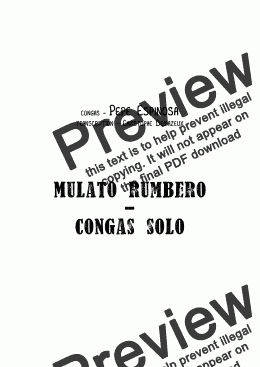 page one of Pepe Espinosa - Mulato Rumbero - Conga Solo
