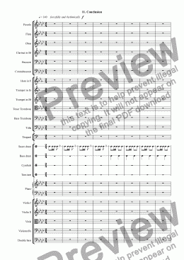 page one of Themes with Variations for Orchestra: 11. Conclusion