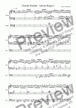 page one of Chorale Prelude - Advent Ring(1)