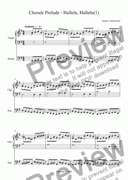 page one of Chorale Prelude - Hallelu, Hallelu(1)