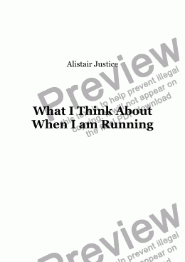 page one of What I Think About When I am Running