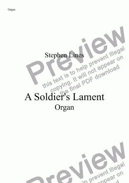 page one of Organ: A Soldier’s Lament