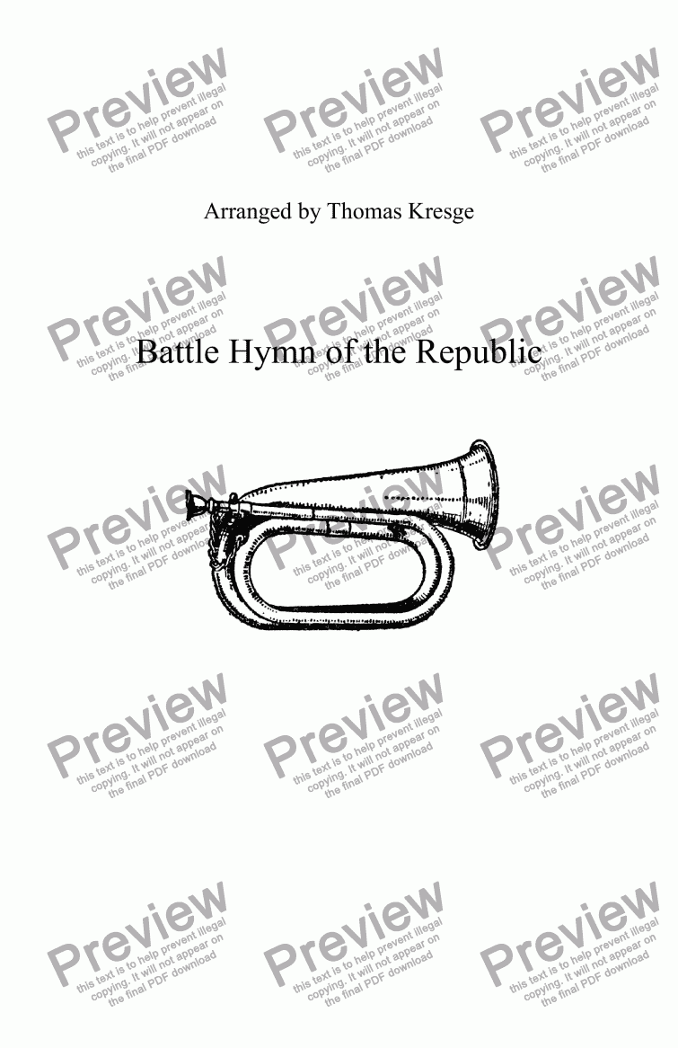page one of Battle Hymn of the Republic [reduction]