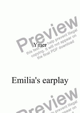 page one of Emilia’s earplay