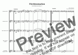 page one of Fürchtenmachen for Clarinet Choir