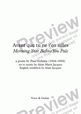 page one of Avant que tu ne t’en ailles (A. Jacques / Verlaine) - bilingual