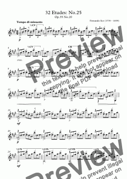 page one of 32 Etudes: No.25