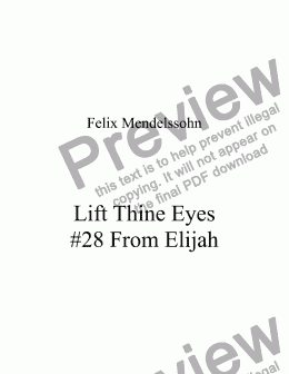 page one of Lift Thine Eyes (Elijah #28) Euphonium Trio