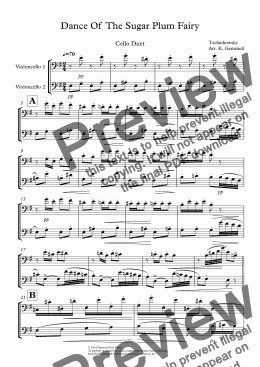 page one of Dance Of  The Sugar Plum Fairy: Cello Duet
