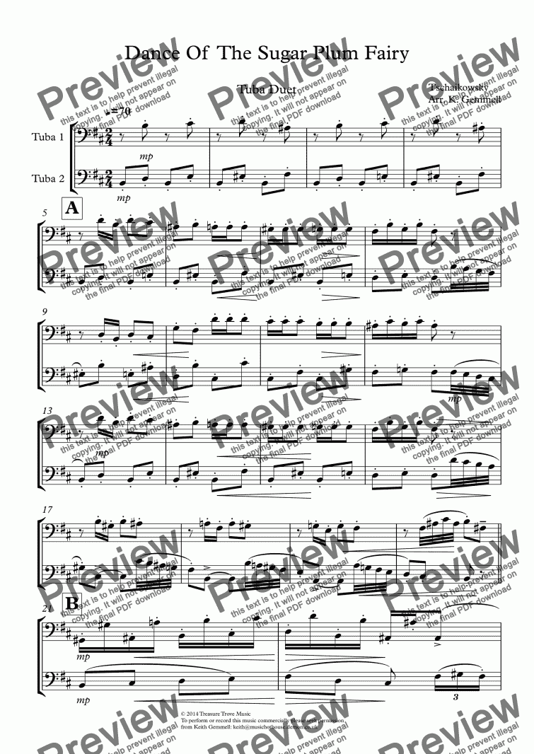 page one of Dance Of  The Sugar Plum Fairy: Tuba Duet