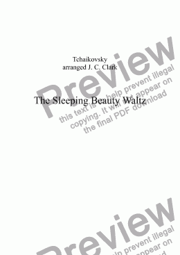 page one of The Sleeping Beauty Waltz