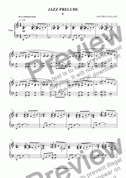 page one of Jazz Prelude no.5