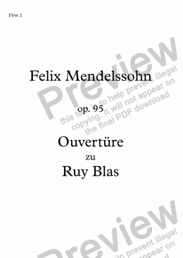 page one of Mendelssohn, Ruy Blas op. 95 – fl2