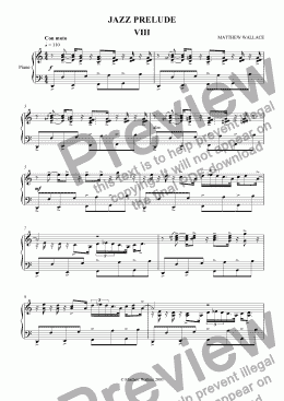 page one of Jazz Prelude no.8
