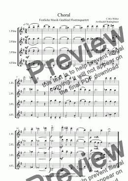 page one of Choral Floetenquartett v.C.M.v.Weber