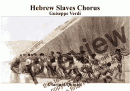 page one of  Hebrew Slaves Chorus from Nabucco for Clarinet Quintet