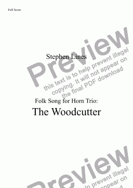 page one of Horn Trio: The Woodcutter