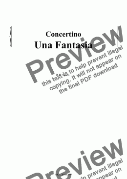 page one of Concertino - Una Fantasia