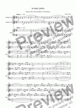 page one of In dulci jubilo